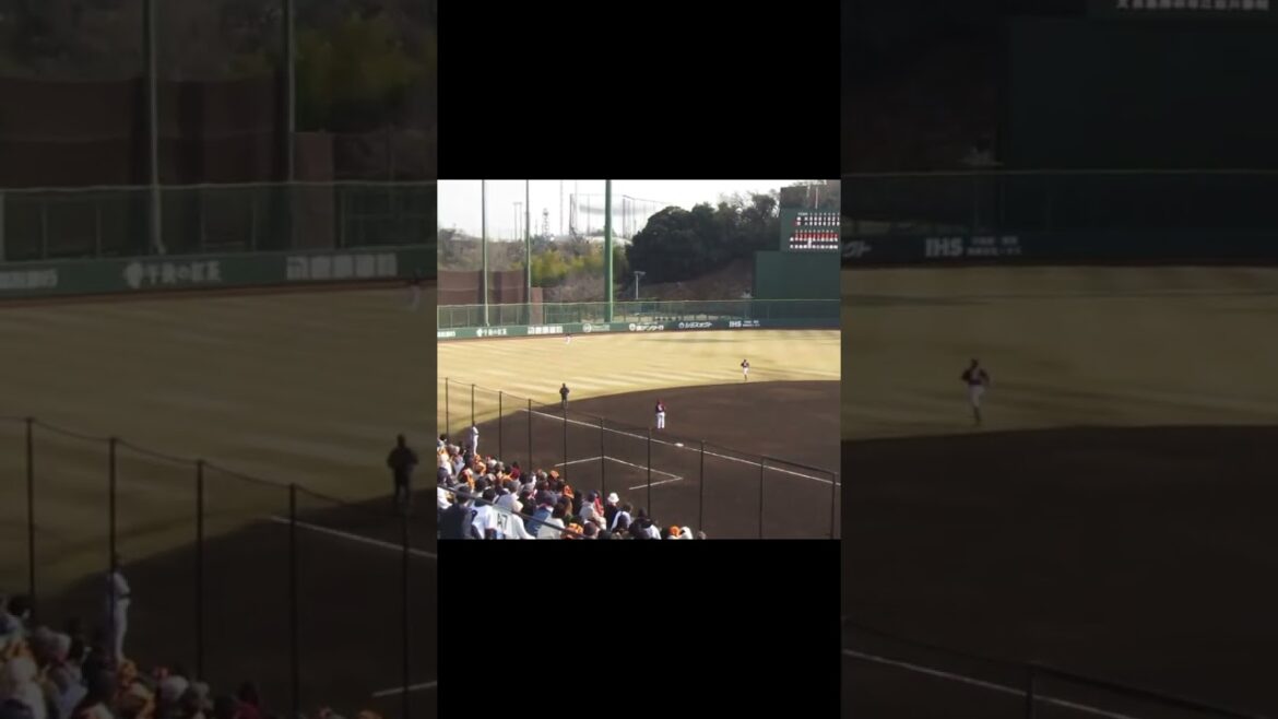 巨人 増田陸 が大きな当たりのツーベースヒット［ 読売ジャイアンツ対 東北楽天ゴールデンイーグルス 2024年3月16日］ #増田陸