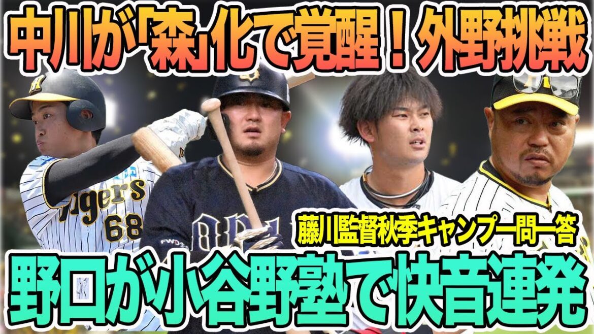 【中川が「森」化で覚醒へ!外野挑戦】野口、小谷野塾で快音連発 藤川球児監督秋季キャンプ一問一答 秋季キャンプ 阪神タイガース 【中川が「森」化で覚醒へ!外野挑戦】野口、小谷野塾で快音連発 藤川球児監督秋季キャンプ一問一答 秋季キャンプ 阪神タイガース