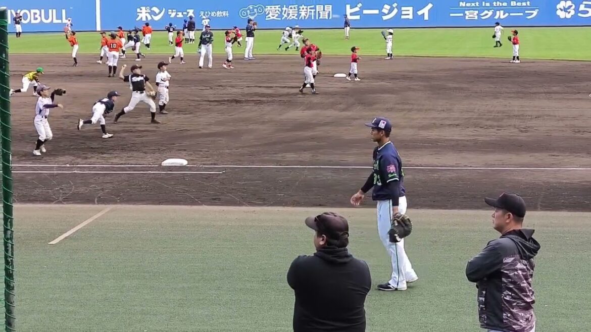 東京ヤクルトスワローズ松山秋季キャンプ2024 野球教室 11/9坊っちゃんスタジアム1