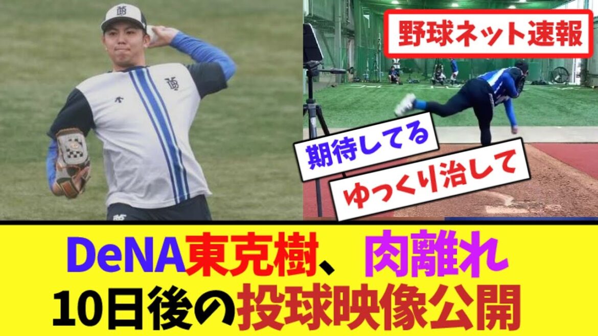 DeNA東克樹、肉離れ10日後の投球映像公開【ネット反応集】