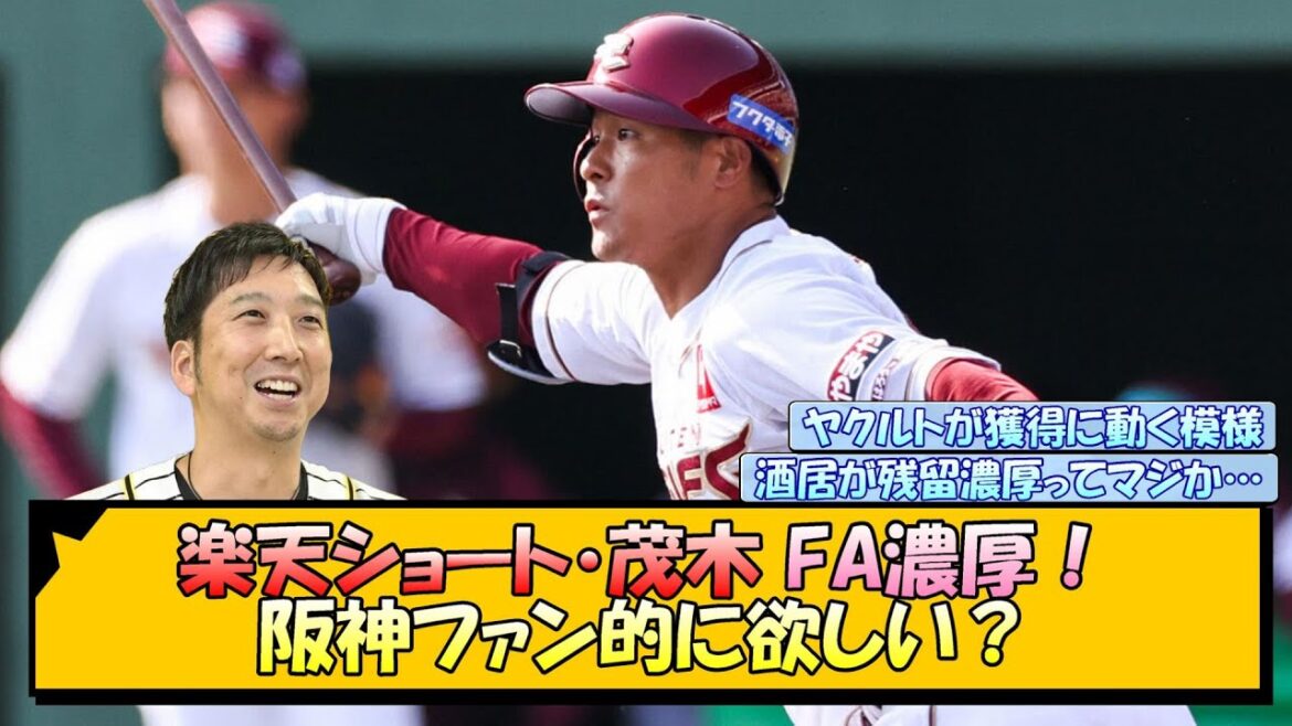 楽天ショート・茂木 FA濃厚！阪神ファン的に欲しい？【なんJ/2ch/5ch/ネット 反応 まとめ/阪神タイガース/藤川球児】