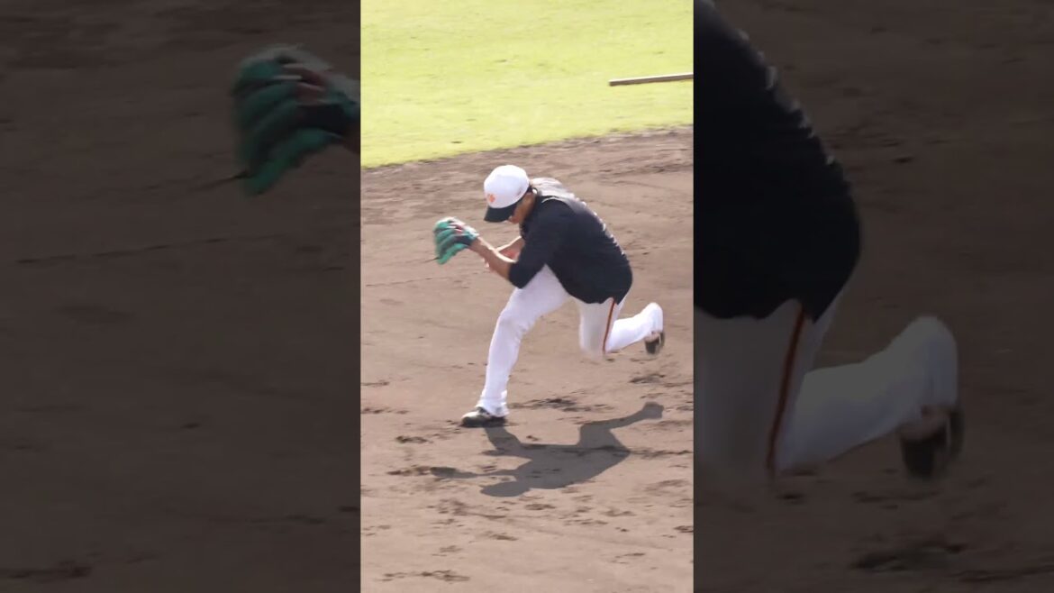 【巨人】門脇誠選手の守備練習　#shorts #baseball #sports #ジャイアンツ #巨人 #プロ野球