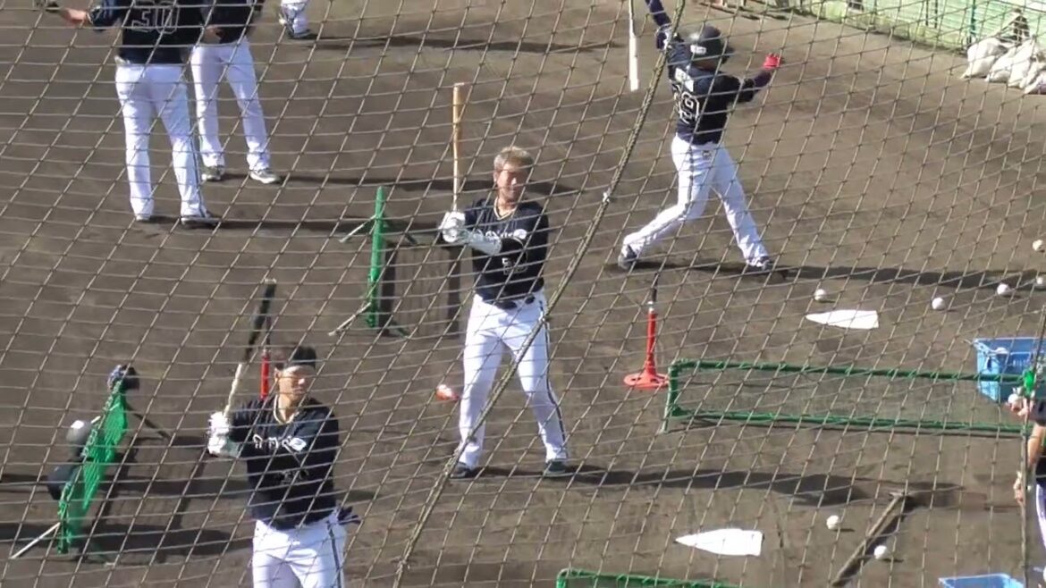 【プロ野球】2024.11.8　オリックス　秋季キャンプ　『野手　トスバッティング』