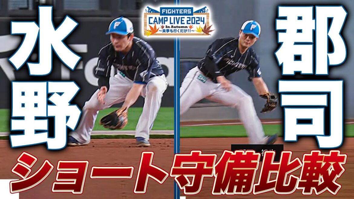 「起き上がるのが少し早い」水野達稀＆郡司裕也 ショート守備比較＜11/9ファイターズ秋季キャンプ2024＞