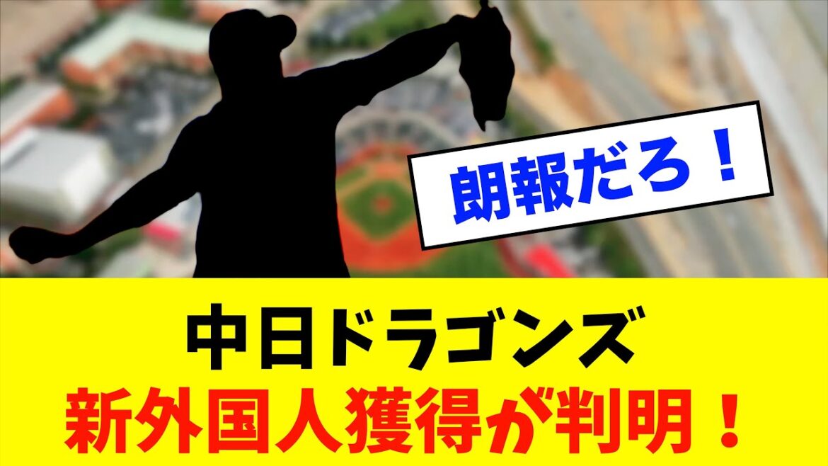 【朗報】中日ドラゴンズ新外国人獲得が判明！※中日ドラゴンズ専門スレ反応集