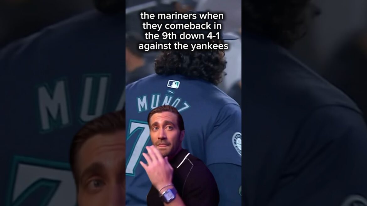 MARINERS stage a HUGE comeback down 4-1 in the 9th against the YANKEES!!! #mariners #mlb
