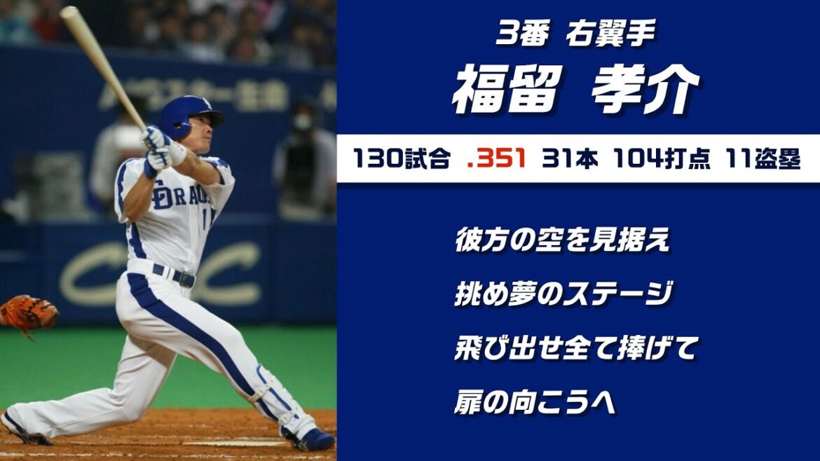 【1-9】2006年 中日ドラゴンズ 1-9