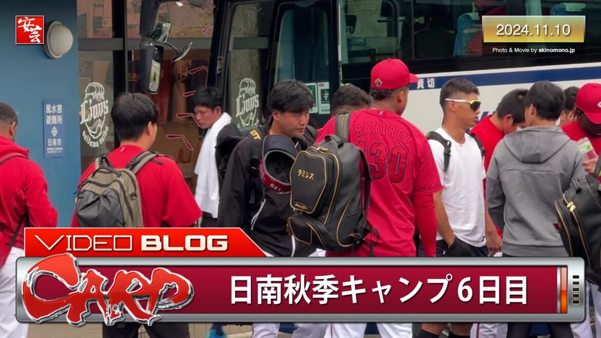 【カープ】日南秋季キャンプ6日目はライオンズとの練習試合。応援団が凄かった（2024年11月10日）