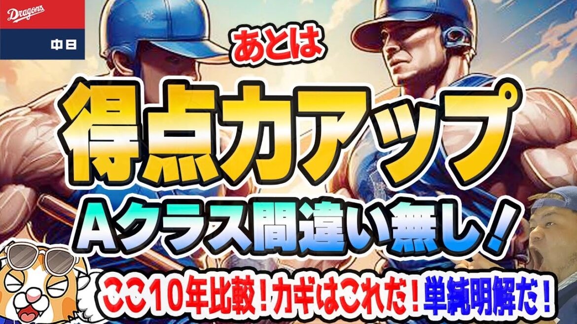 【中日ドラゴンズ】来季Aクラス入り、いや優勝もチャンスだね!得点力アップしたいね!【ライブ】 【中日ドラゴンズ】来季Aクラス入り、いや優勝もチャンスだね!得点力アップしたいね!【ライブ】