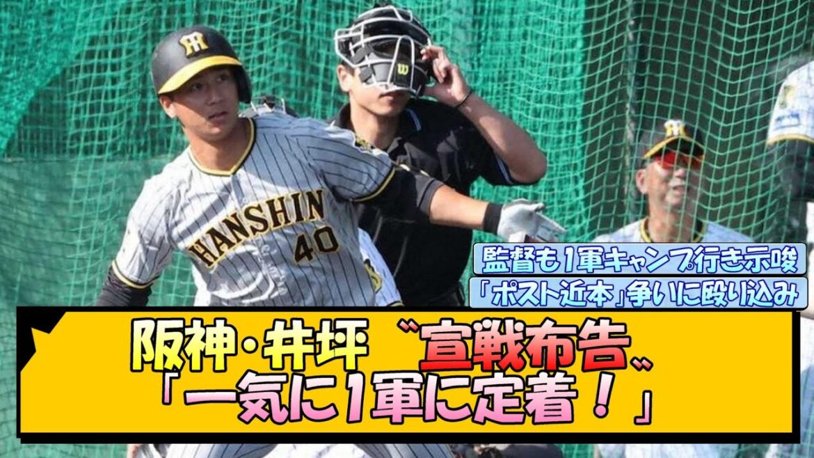 阪神・井坪〝宣戦布告〟「一気に1軍に定着！」【なんJ/2ch/5ch/ネット 反応 まとめ/阪神タイガース/藤川球児】