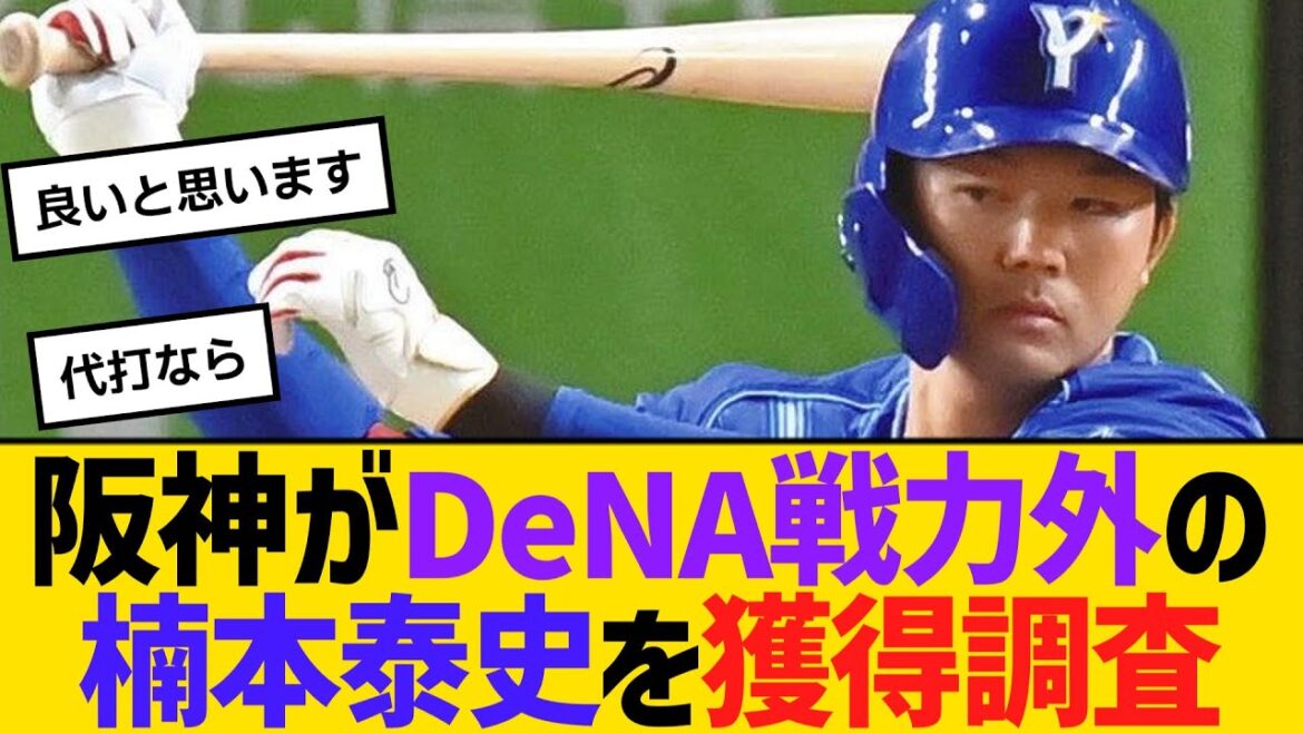 阪神がDeNA戦力外の楠本泰史を獲得調査　【ネットの反応】【反応集】