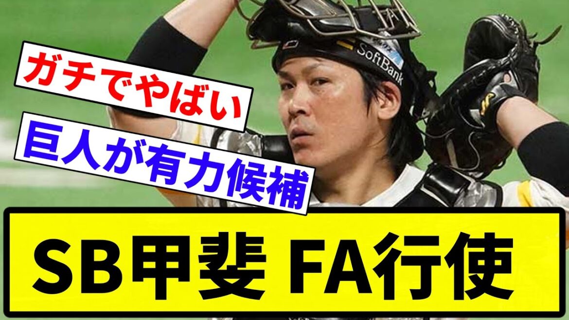 【まじかよ!】SB甲斐 FA行使【プロ野球反応集】【1分動画】【プロ野球反応集】 【まじかよ!】SB甲斐 FA行使【プロ野球反応集】【1分動画】【プロ野球反応集】