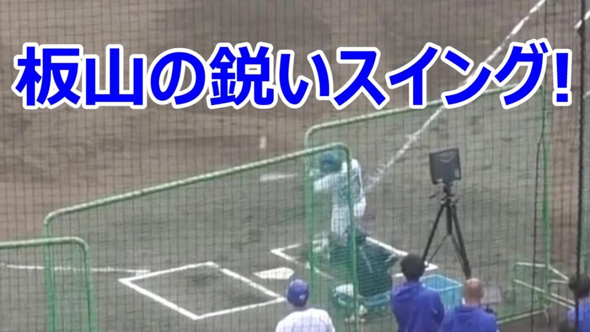 【#秋季キャンプ】板山の鋭いスイング！フリーバッティングで右からも左からも柵越え！