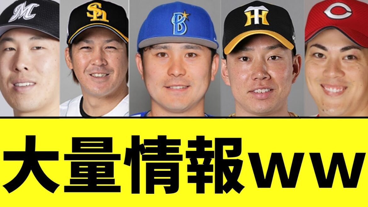 プロ野球　佐野残留、甲斐九里FA権行使など大量情報判明ｗｗ