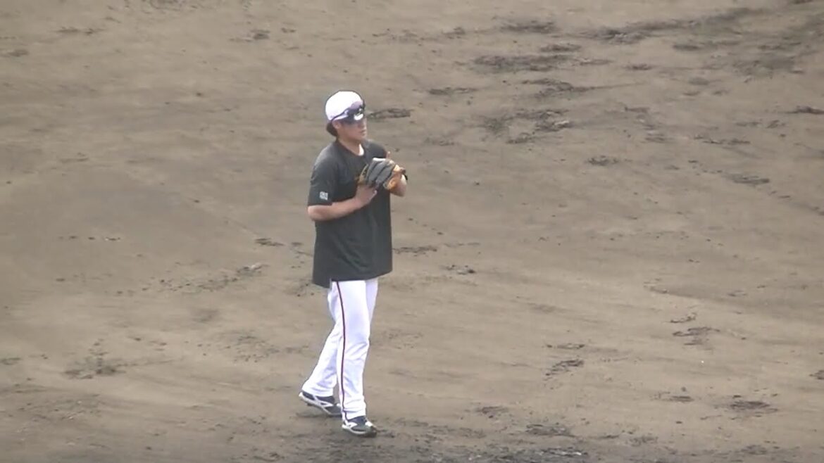 巨人秋季練習〜増田陸がサード守備練習（2024年10月31日 読売ジャイアンツ練習）