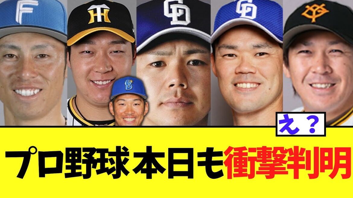 プロ野球 　本日も衝撃判明祭りｗｗｗｗ