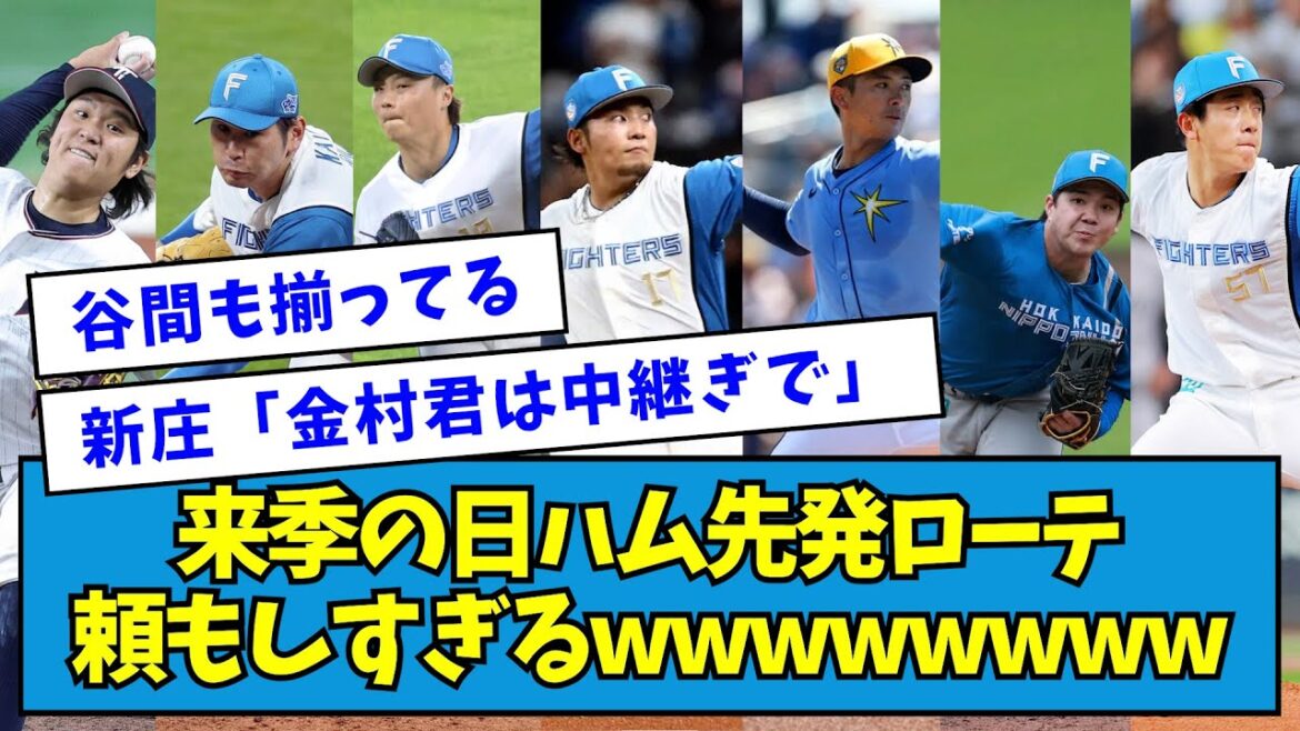 【優勝】来季の日ハム先発ローテ、頼もしすぎるwwwwwwwwww【なんJ反応】 【優勝】来季の日ハム先発ローテ、頼もしすぎるwwwwwwwwww【なんJ反応】