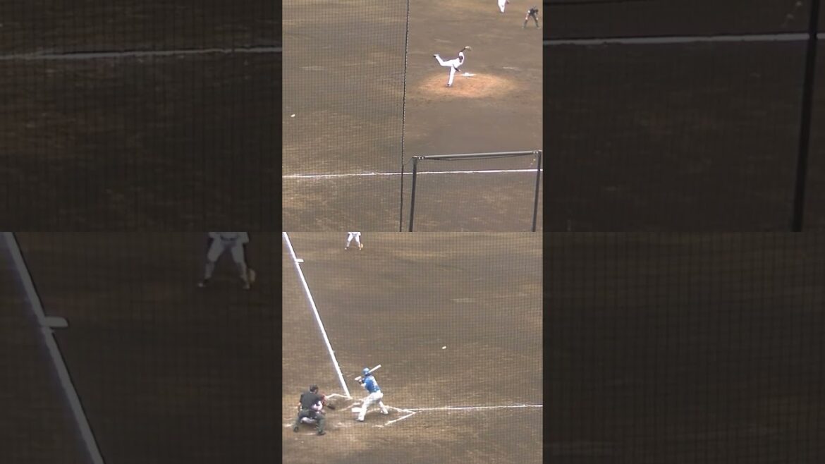 福田光輝を三振にとる　#直江大輔 （2024年4月18日  読売ジャイアンツ対 日本ハムファイターズ 2軍）