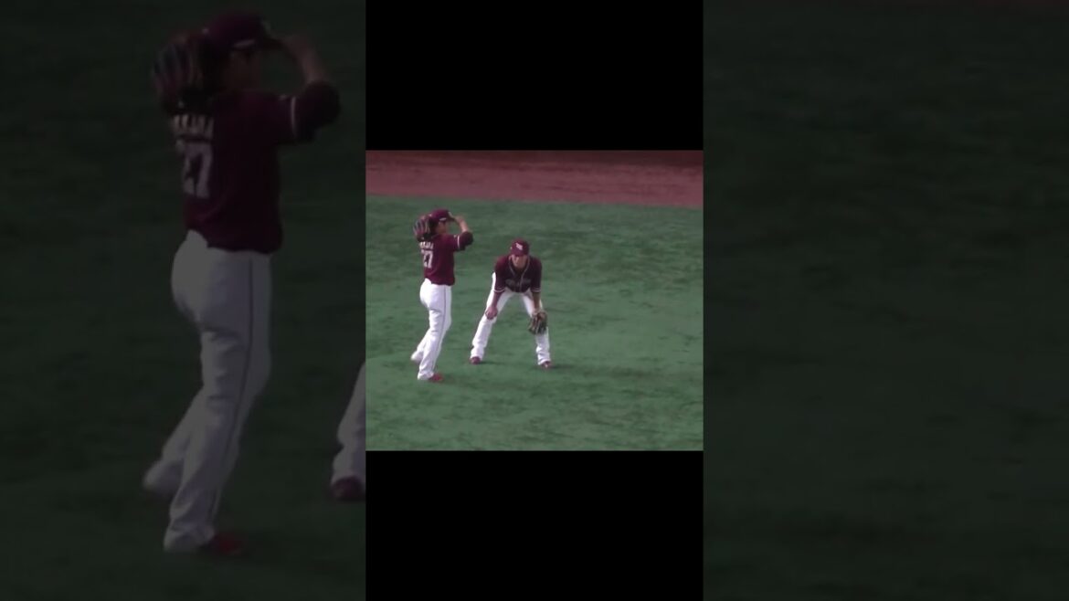 【楽天】　#岡島豪郎 の外野守備練習＜読売ジャイアンツ対 楽天イーグルス 2024年3月22日 試合前＞