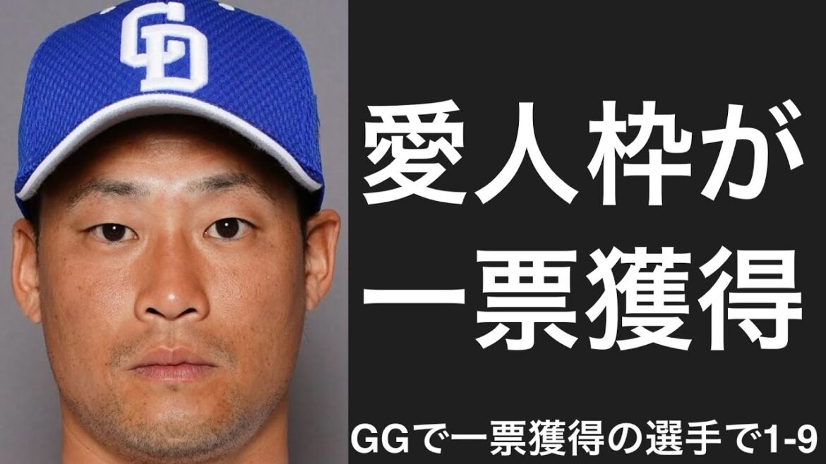 ゴールデングラブ賞の投票で一票だけ獲得した選手で1-9