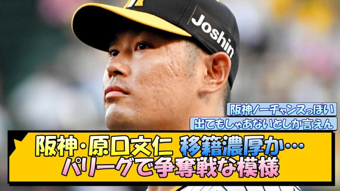 阪神・原口文仁 移籍濃厚か…パリーグで争奪戦な模様【なんJ/2ch/5ch/ネット 反応 まとめ/阪神タイガース/藤川球児】