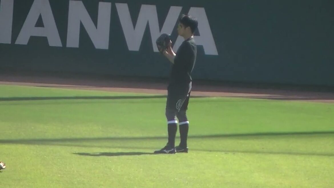 巨人 近藤大亮が遠投中（2024年11月3日  読売ジャイアンツ秋季練習 ）