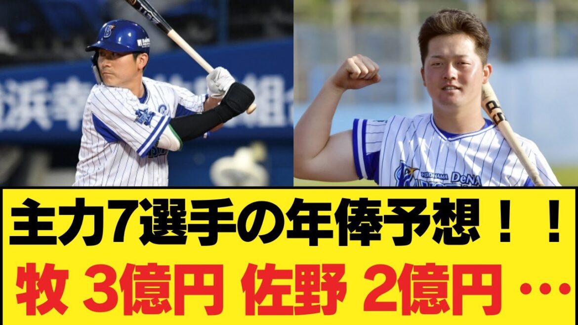 【横浜DeNA】DeNAベイスターズファン必見！！！シーズンヒーローたちの年俸予想！#今日の野球物語 #速報プロ野球 #野球