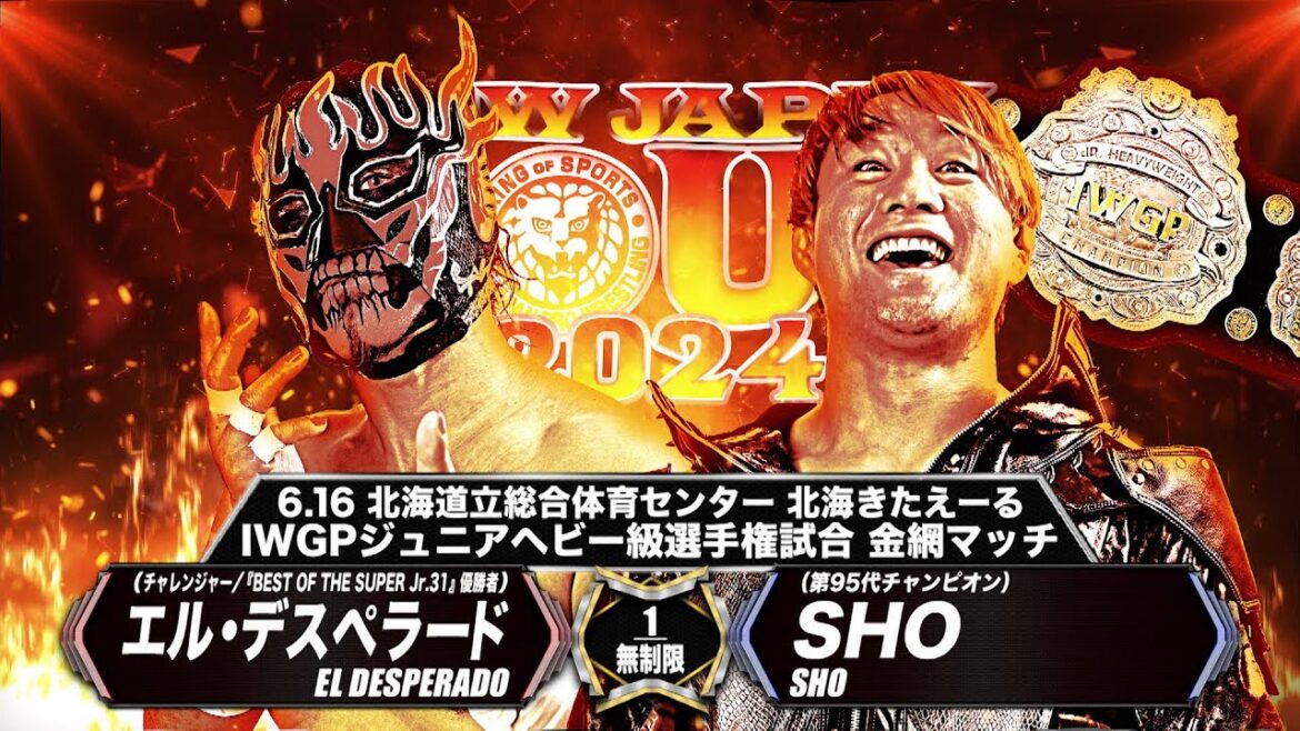 【新日本プロレス】エル・デスペラード vs SHO【IWGPジュニアヘビー級選手権試合 金網マッチ/2024.6.16 北海道立総合体育センター 北海きたえーる】 【新日本プロレス】エル・デスペラード vs SHO【IWGPジュニアヘビー級選手権試合 金網マッチ/2024.6.16 北海道立総合体育センター 北海きたえーる】