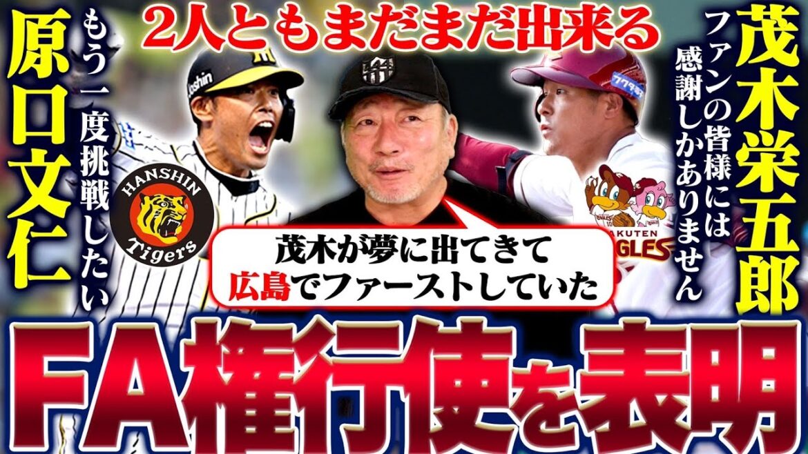 【FA権行使】阪神の原口&楽天茂木がFA権行使へ！原口の移籍先は西武濃厚か？楽天茂木はヤクルトが調査か？FA権行使した2選手の動向について語ります。