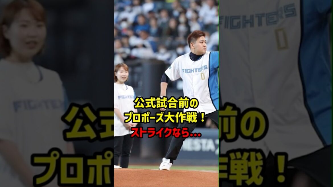 公式試合前のプロポーズ大作戦! ストライクなら.... #野球 #プロ野球 #日ハム