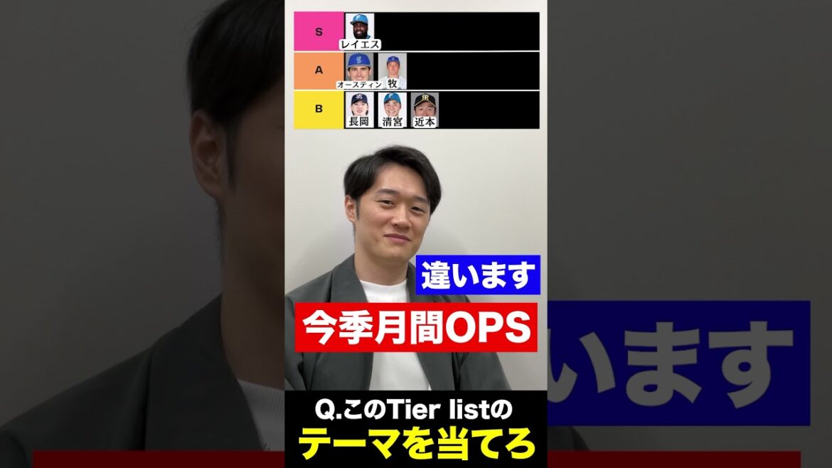 プロ野球Tier #tierlist #プロ野球 #レイエス #オースティン #牧秀吾 #長岡秀樹 #清宮幸太郎 #近本光司