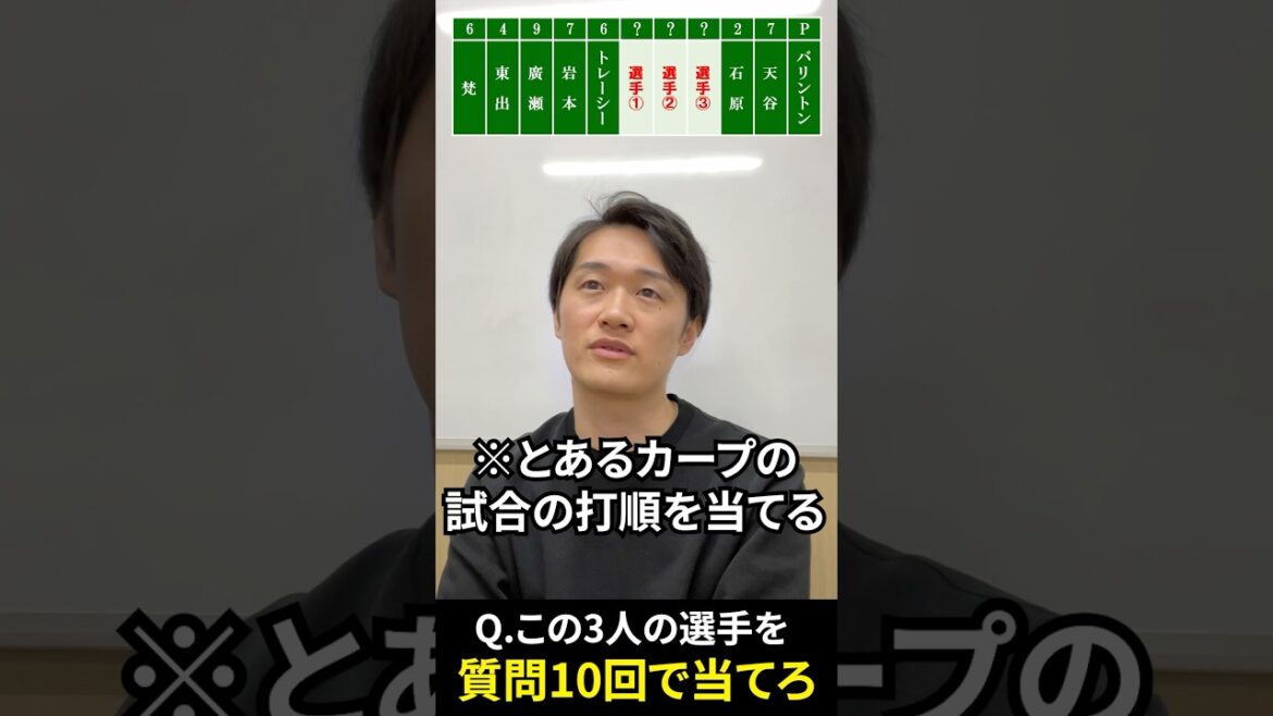 プロ野球アキネーター #広島東洋カープ #プロ野球 #アキネーター