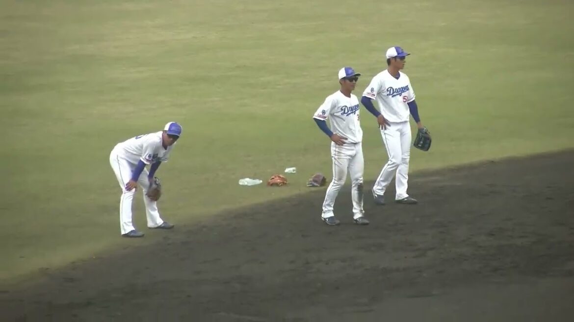 【中日ドラゴンズ ナゴヤ球場 秋季キャンプ 2024】上林誠知選手・龍空選手・濱将乃介選手 ゴロノック 2024/11/10