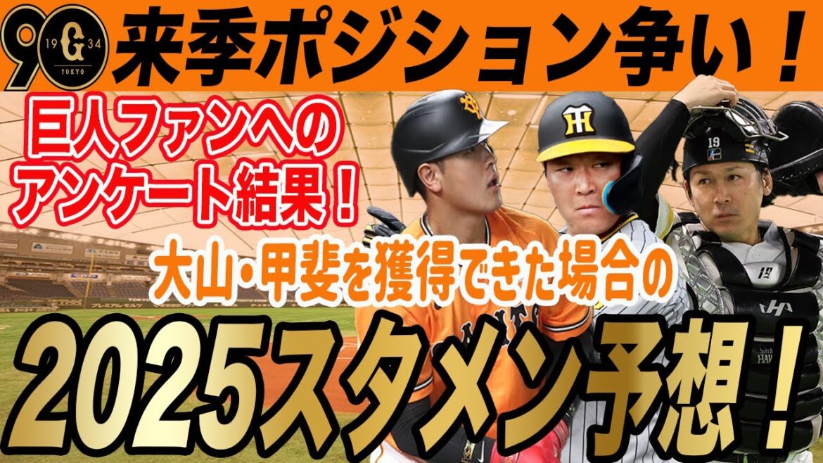 【巨人】大山・甲斐獲得できた場合のオーダーが強すぎる!来季のポジション争い予想と開幕スタメン予想! 読売ジャイアンツ 【巨人】大山・甲斐獲得できた場合のオーダーが強すぎる!来季のポジション争い予想と開幕スタメン予想! 読売ジャイアンツ