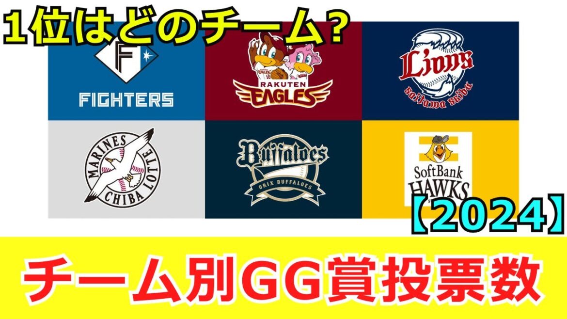 【2024年パ・リーグ】ゴールデングラブの投票数をチーム別にしたらどこが1位なのか調べてみた