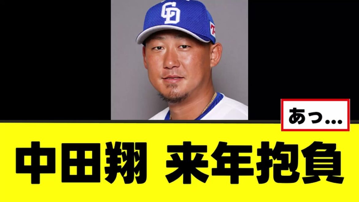 【中田翔】来季への抱負コメントが悲しすぎるwww