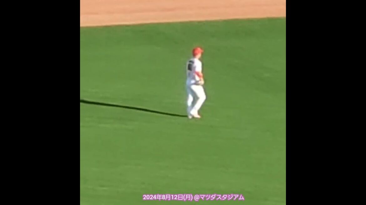 20240812　玉村昇悟　試合直前のウォーミングアップ　#shorts　広島東洋ｶｰﾌﾟ@MAZDA Zoom-Zoom ｽﾀｼﾞｱﾑ広島･ﾋﾞｼﾞﾀｰﾊﾟﾌｫｰﾏﾝｽ