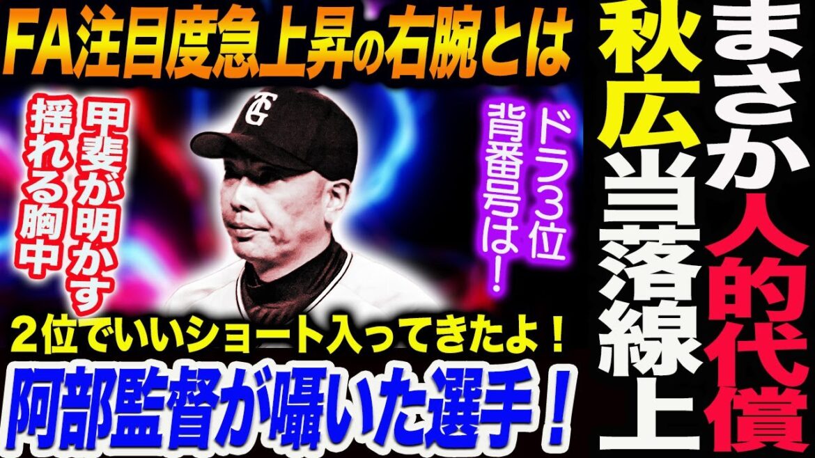巨人痛すぎる人的代償！小林＆秋広は当落線上か！FA戦線で注目度急上昇右腕！ドラ３位背番号は？阿部監督の囁き！西武はFA封印の被害者は！読売巨人軍 ジャイアンツ 巨人 GIANTS 阿部監督
