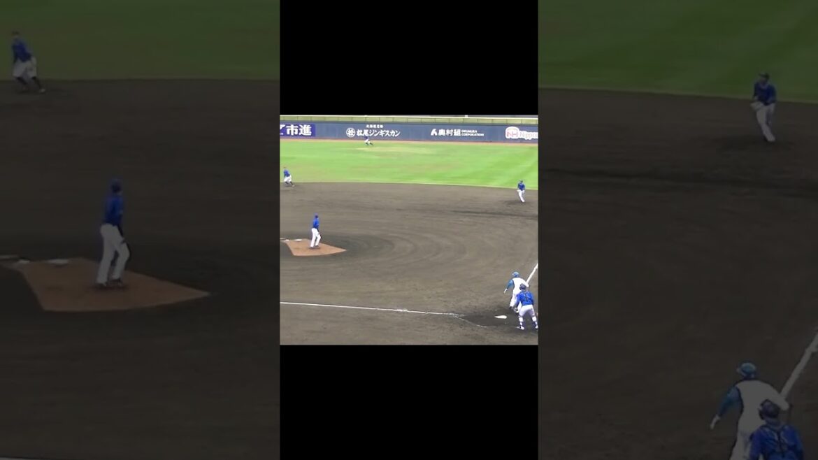 古川裕大センターへツーベースヒットを放つ（2024年4月23日 日本ハムファイターズ対 横浜DeNAベイスターズ 2軍） #古川裕大