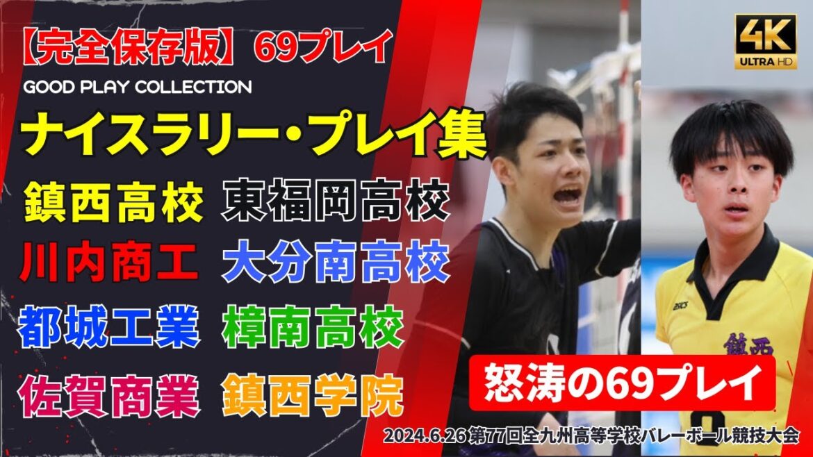 【完全保存版69プレイ】 ナイスラリー・ナイスプレイ集６９プレイ　#東福岡バレー  #volleyball #バレーボール