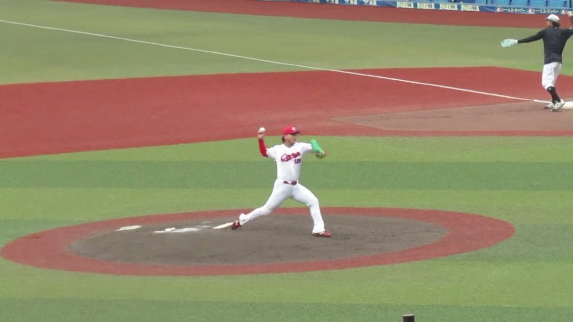 広島 藤井黎來の投球フォーム（2024年11月14日 プロ野球合同トライアウト ）
