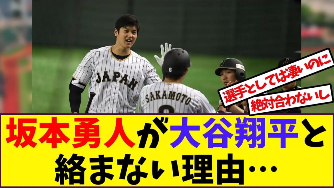 【大谷翔平】坂本勇人が大谷翔平と絡まない理由…【野球反応集】