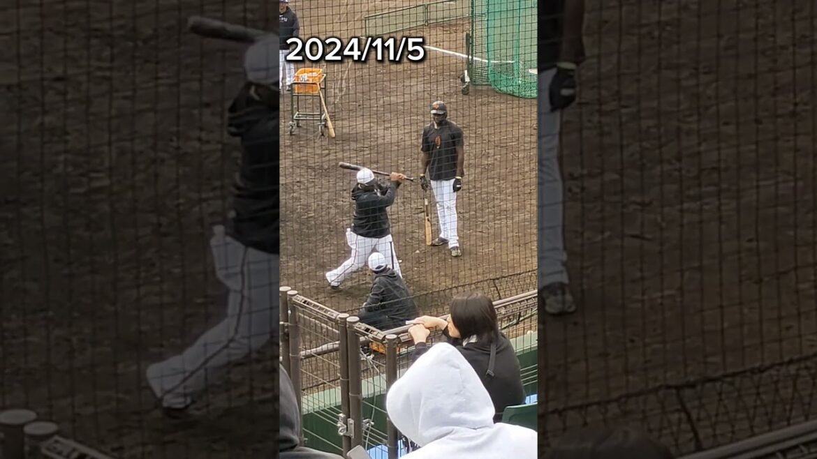 【GIANTS】 #ティマ のバッティング練習を見てアドバイスをする #ウィーラー  #shorts #巨人 #ジャイアンツ #プロ野球
