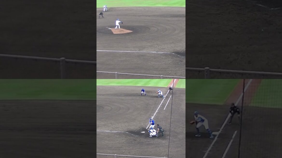 村川凪を三振にとる堀瑞輝（2024年4月23日 日本ハムファイターズ対 横浜DeNAベイスターズ 2軍）  #堀瑞輝