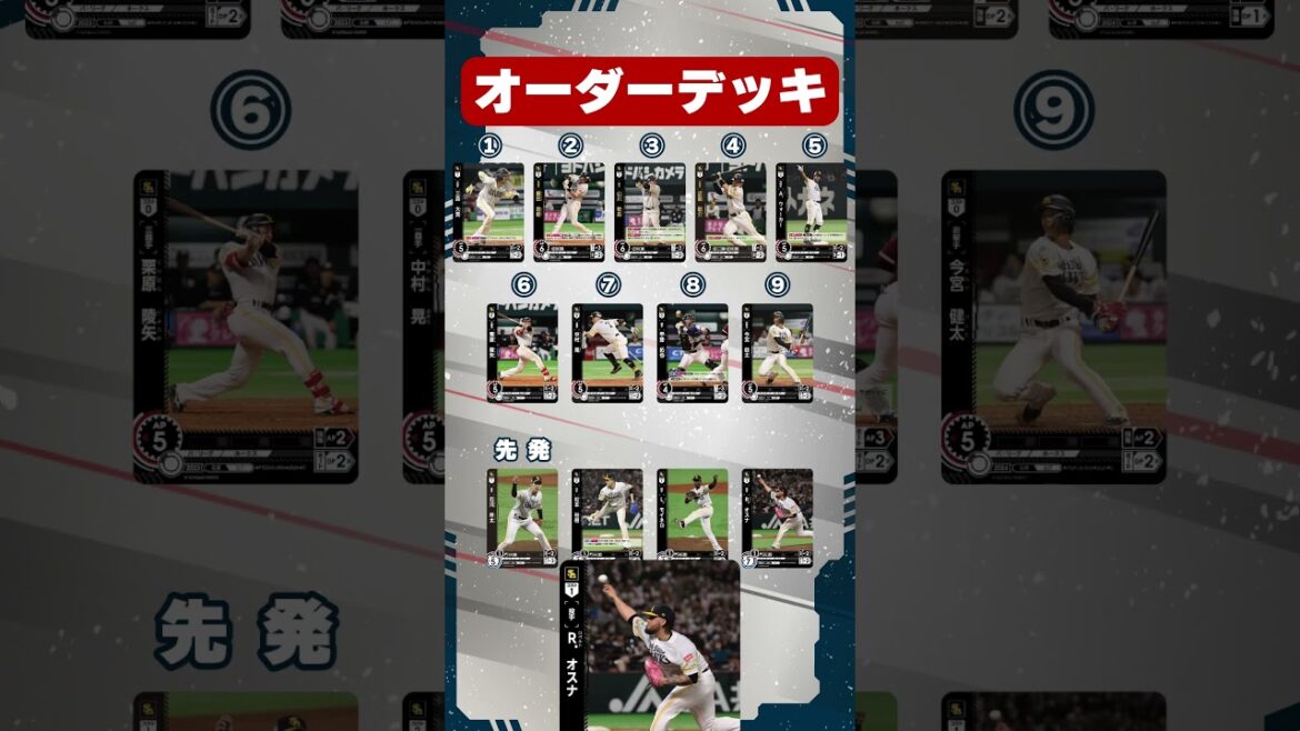 小林Pが「福岡ソフトバンクホークス」デッキを解説！！#プロ野球  #福岡ソフトバンクホークス #ホークス #ドリームオーダー #野球カード