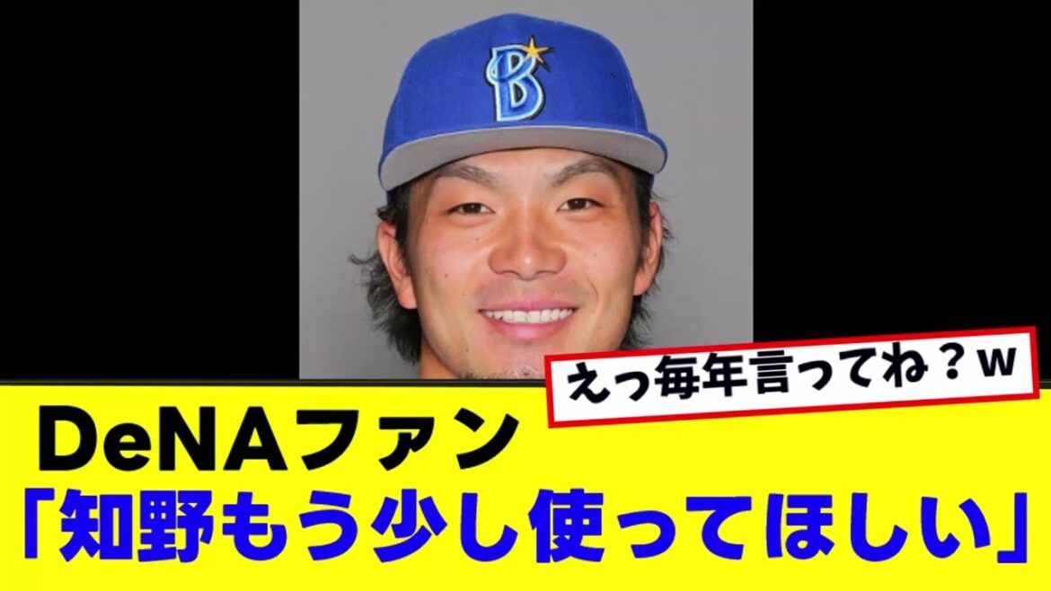【知野直人】DeNAファン「知野もう少し使って」【ネット反応】
