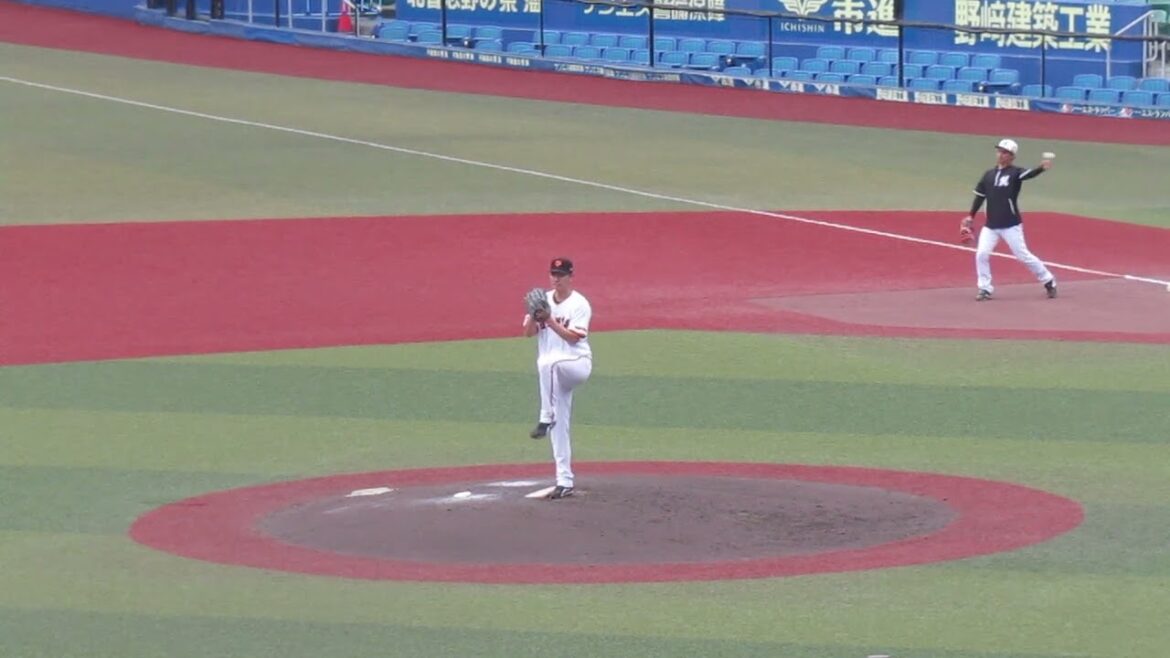 巨人 小沼健太の投球フォーム（2024年11月14日 プロ野球合同トライアウト ）