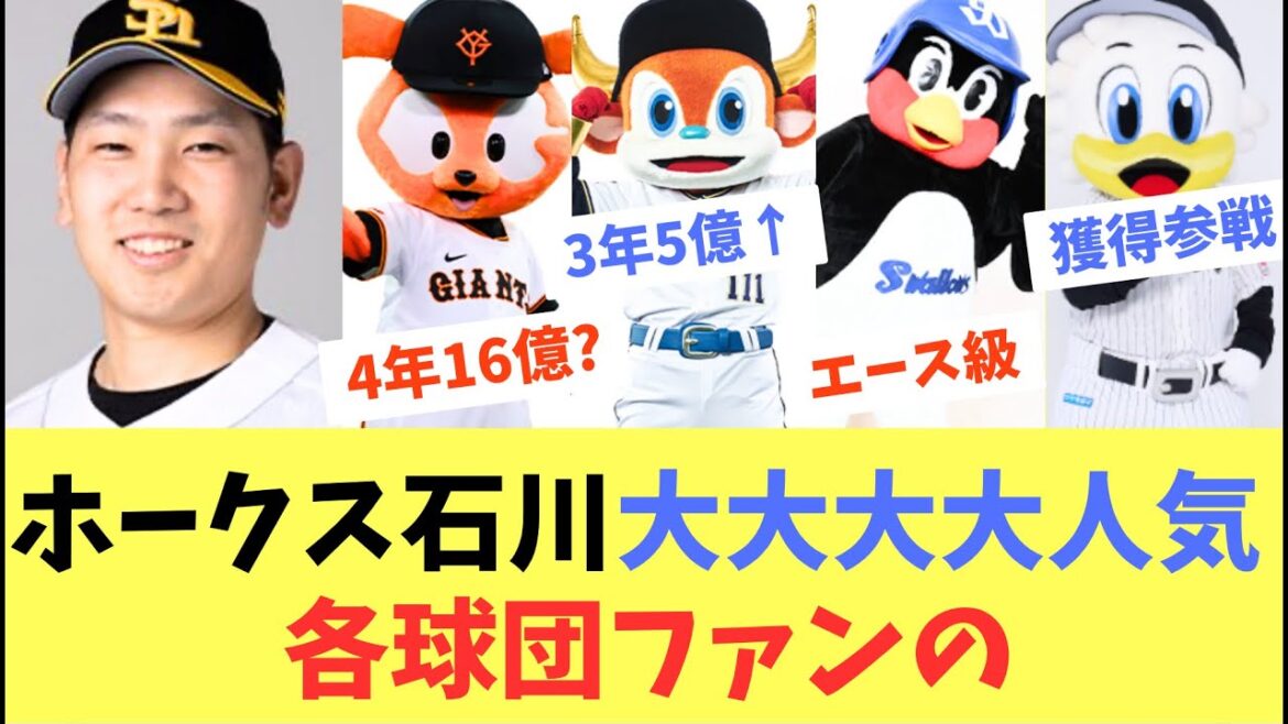 【ホークス】石川柊太！FA争奪戦ロッテもついに参戦で4球団からラブコール