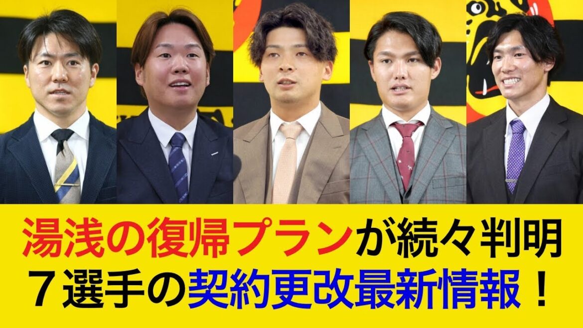 【湯浅は来季開幕一軍も！】7選手の契約更改最新情報！西純矢&湯浅は完全復活なるか【阪神タイガース】