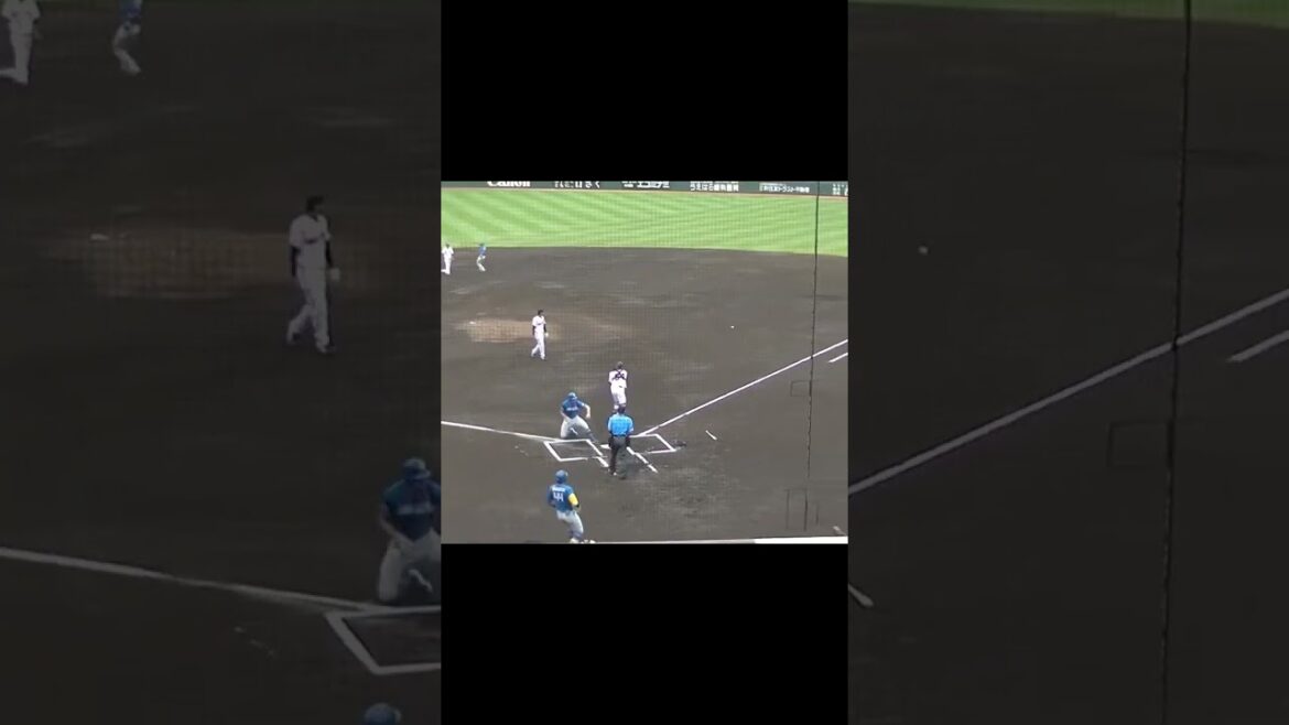 木下幹也〜満塁で今川優馬をサードゴロ ホームでアウトにする増田陸（読売ジャイアンツ対 日本ハムファイターズ2024年6月9日）